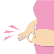 OLのお腹イラスト